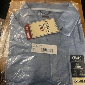 Chaps Men's Light Blue polo Shirt - XXL